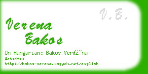 verena bakos business card
